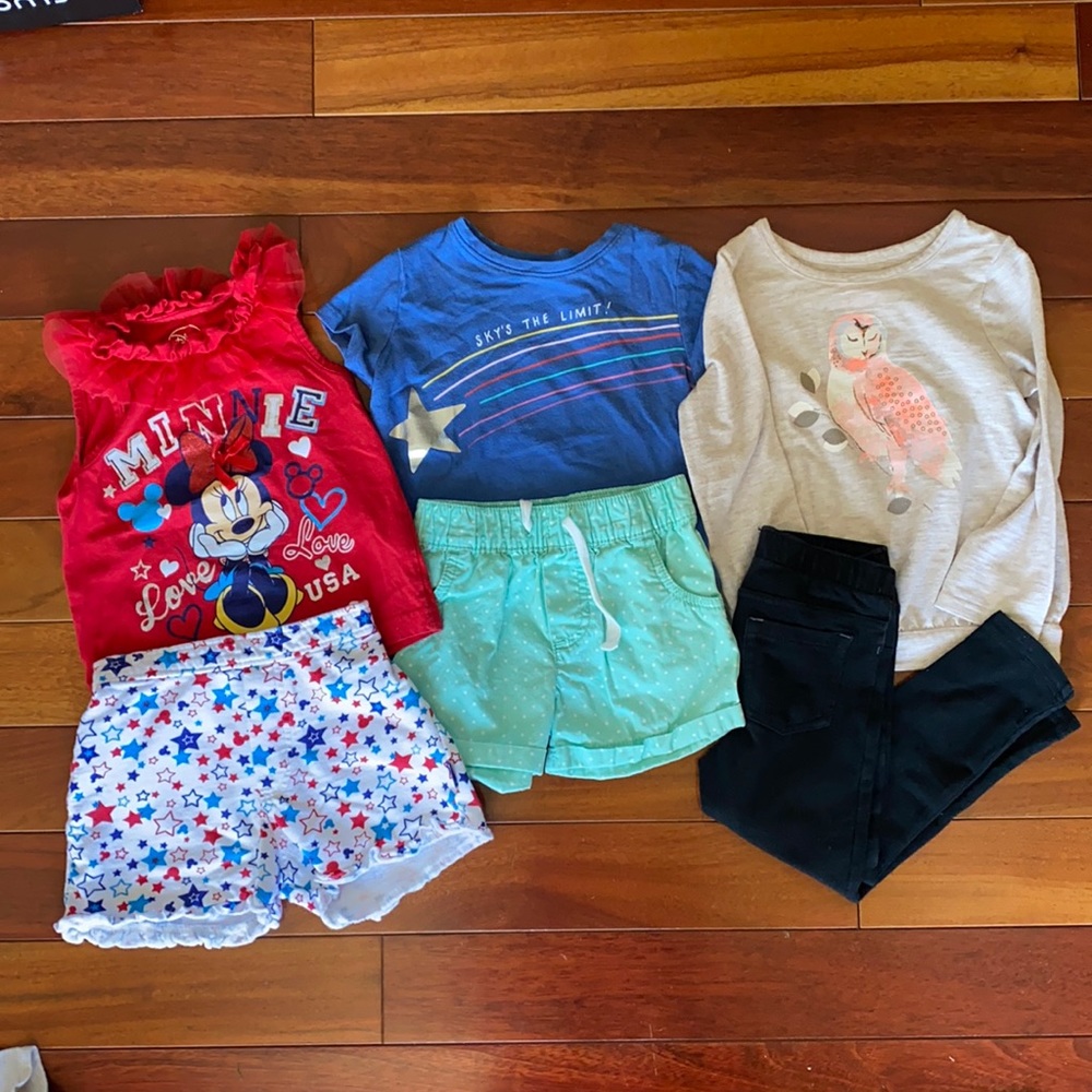 Girls 3T Bundle 2 shorts, 3 tops & 1 pants GUC